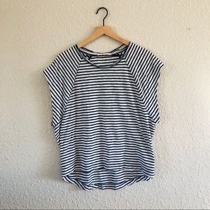 Free People Blue Striped Tee